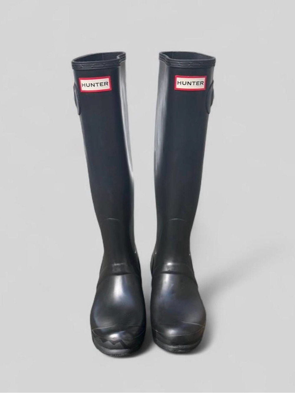 Hunter Original Tall Matte Waterproof Rain Boots Black Women US 9